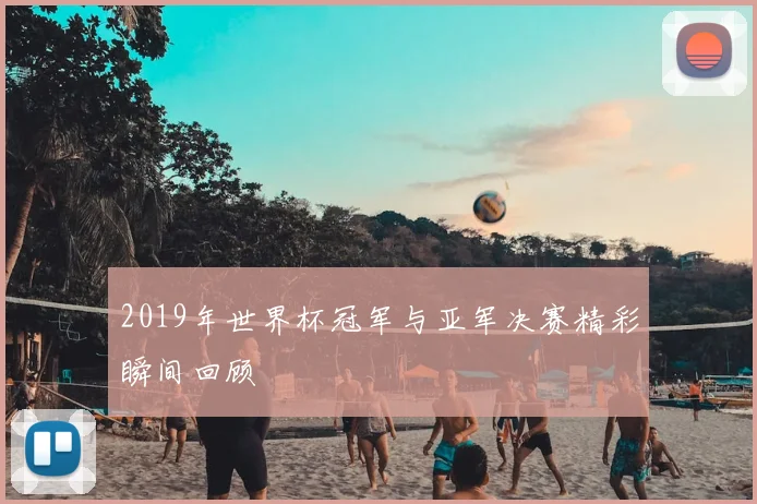2019年世界杯冠军与亚军决赛精彩瞬间回顾